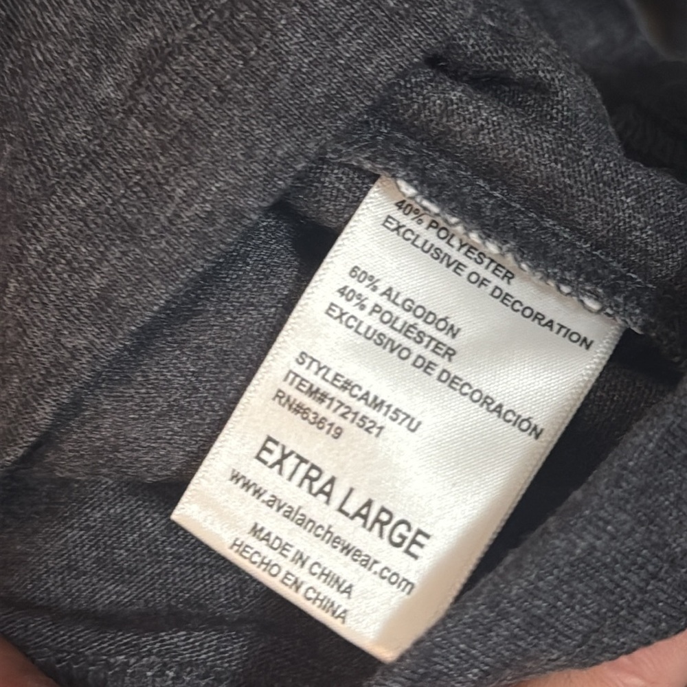 Avalanche Outdoor Supply Co Men's Relaxed Fit Sweatshirt, Gray, Size XL - Picture 5 of 5